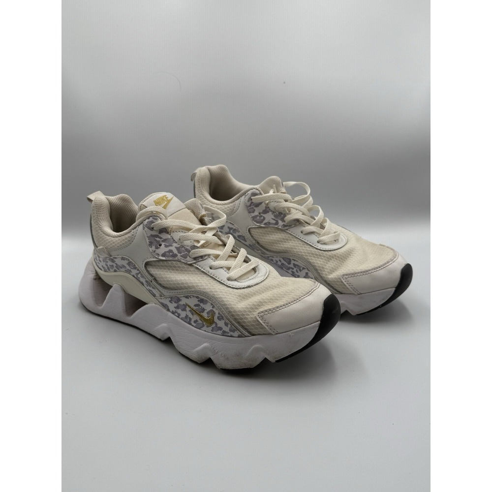 Nike Waffle Debut SE Women's US 9 White Gold Camo DO2797-100 Running Shoes